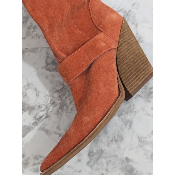 Jeffrey Campbell Reed Slouch Western Boots in Rusty Color Suede Size 8.5 - Picture 12 of 16